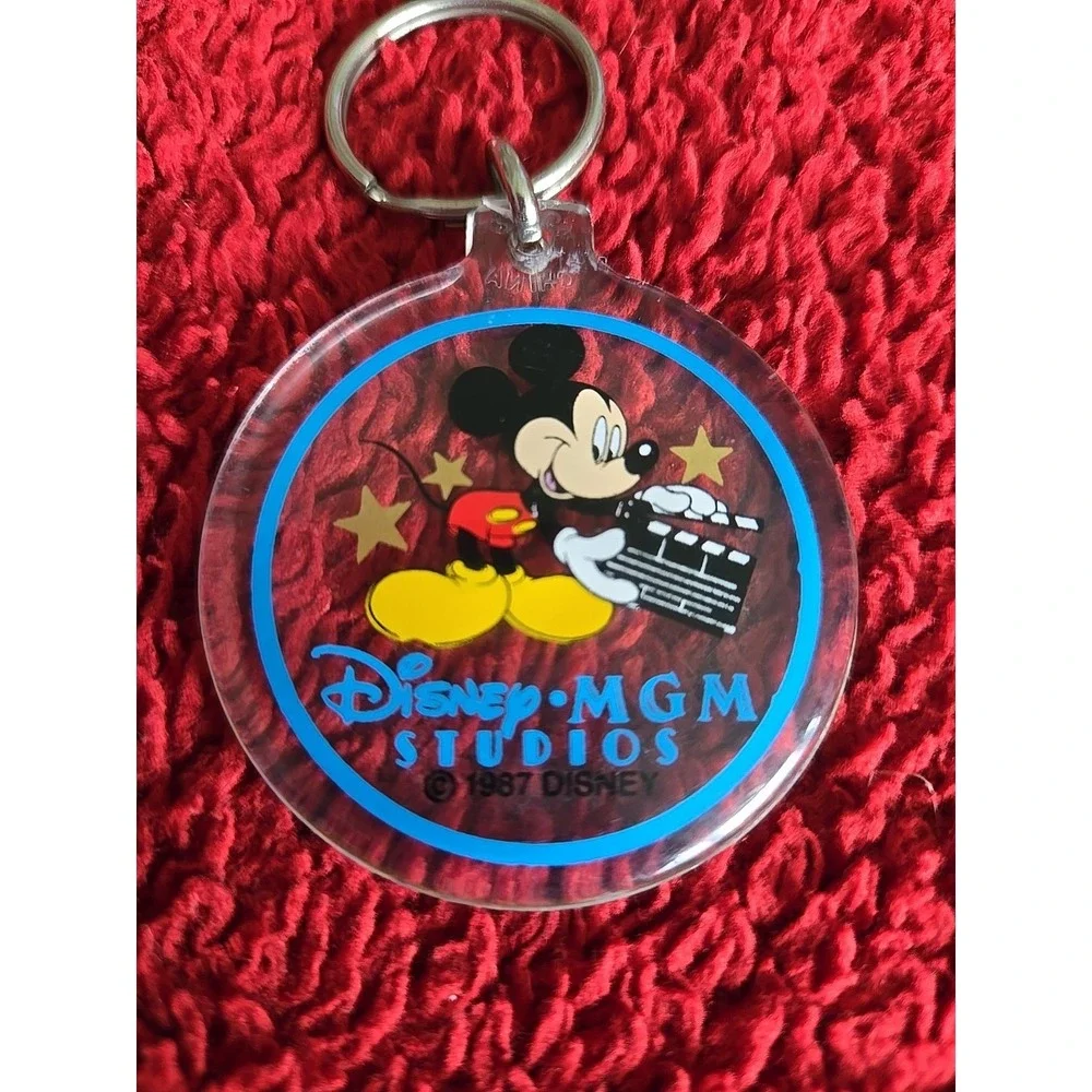 Vintage 1987 Walt‎ Disney World MGM Studios Keychain Mickey Mouse